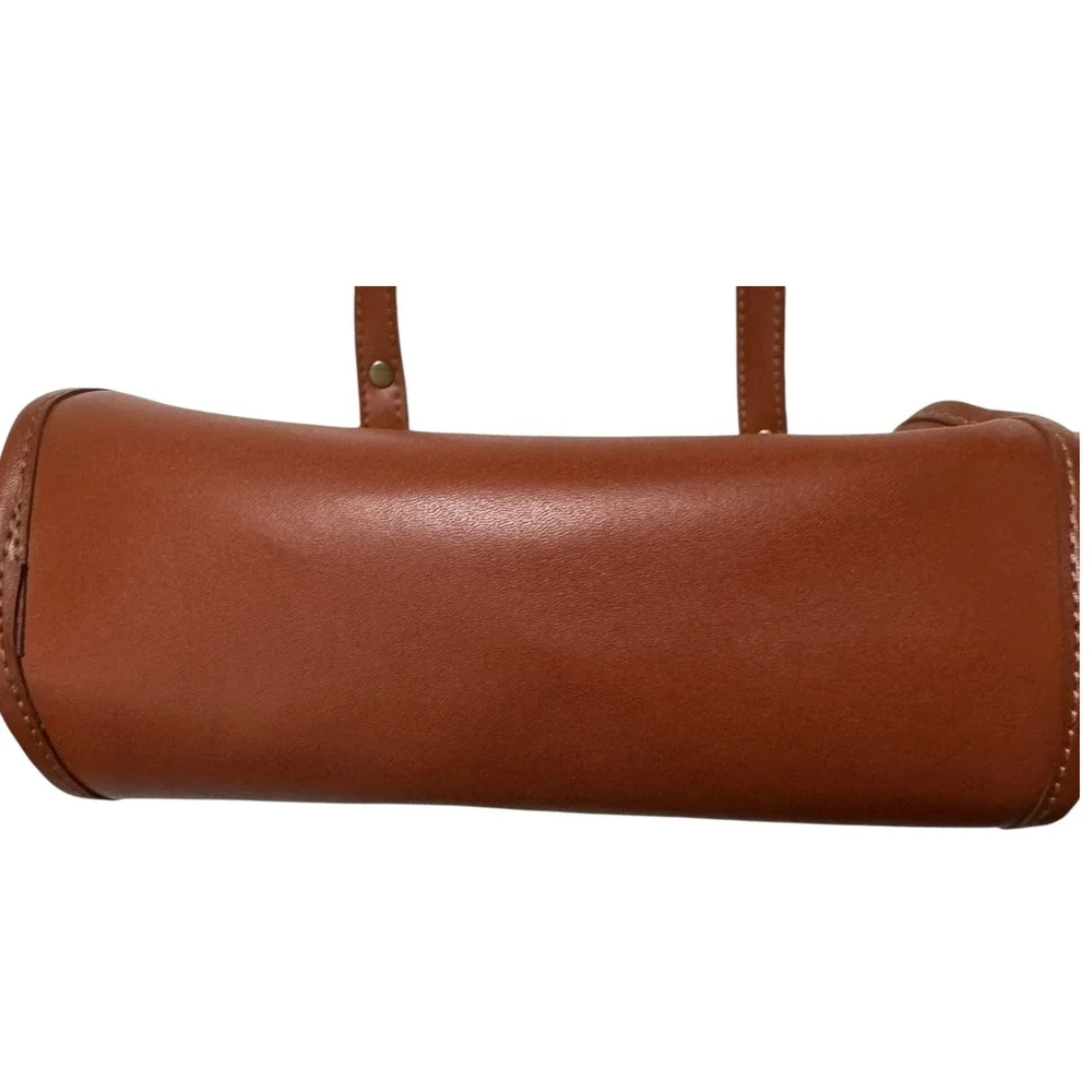 Vintage Esprit Crossbody Bag Shoulder Purse Brown Cream Small Flap retro 90s‎ - Picture 8 of 11